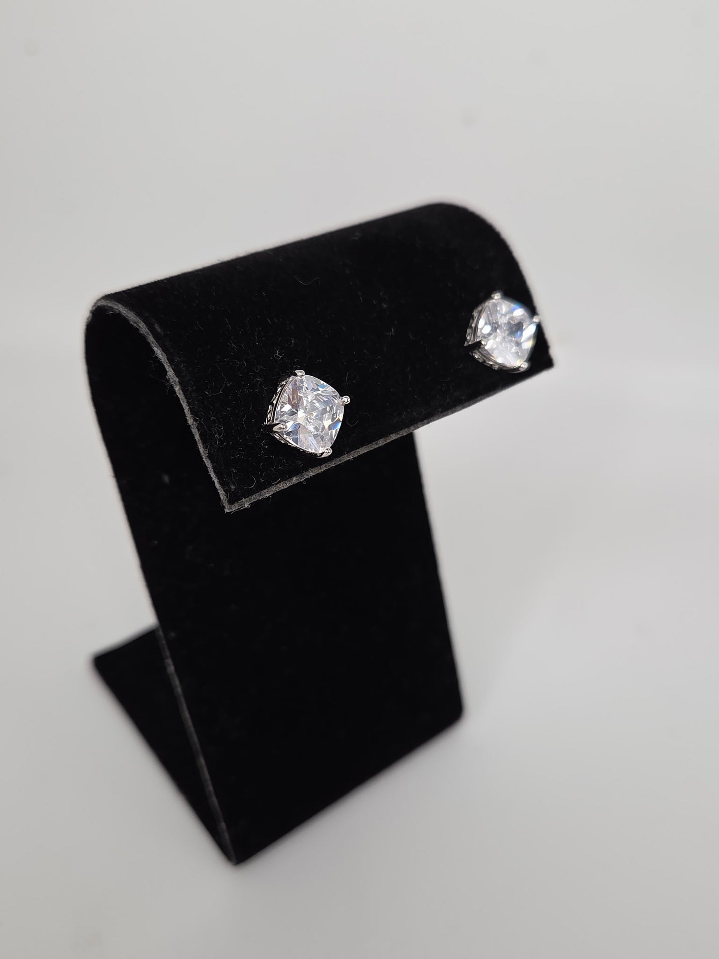 925 Circular CZ Stone Earrings for Men