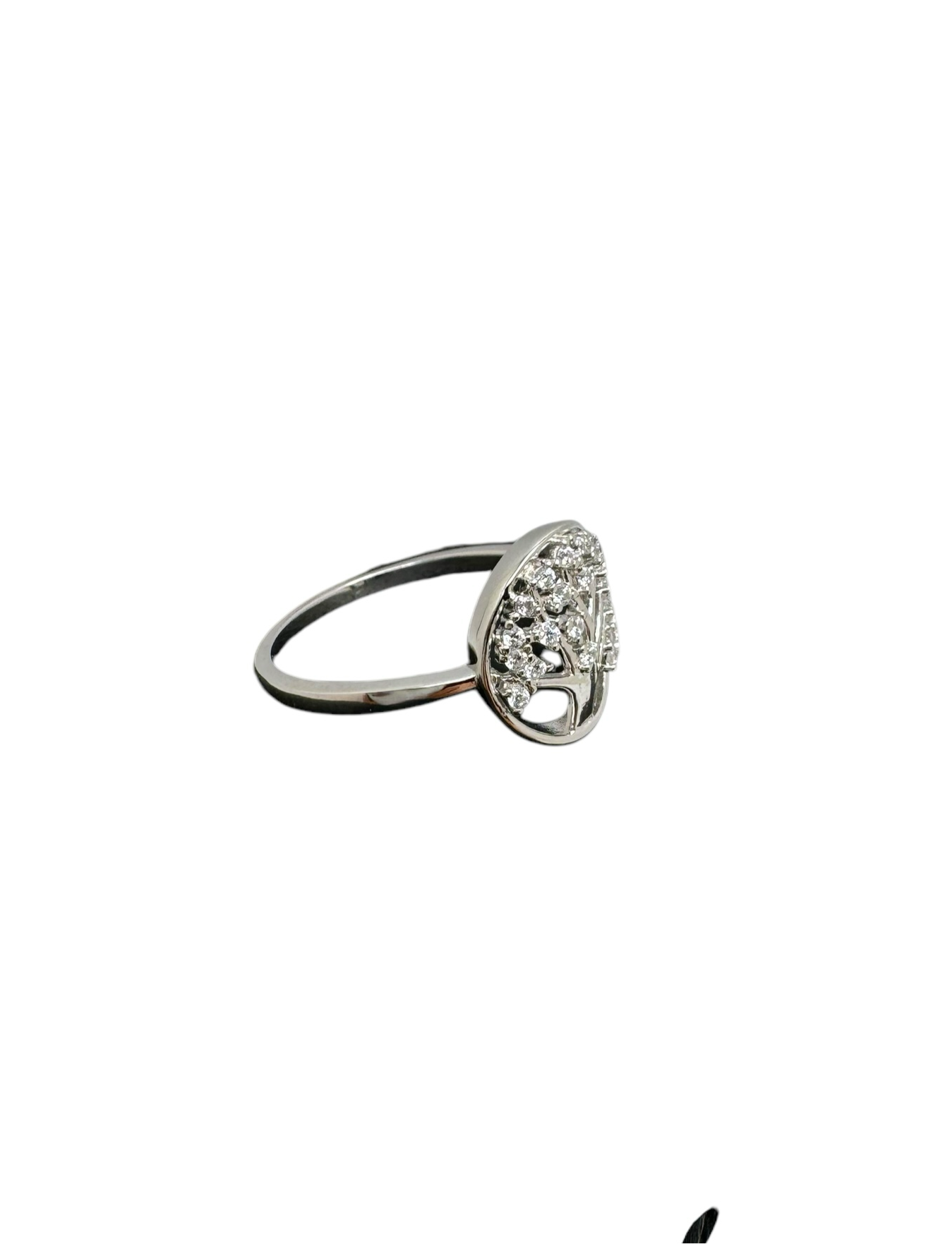 925 Rhodium Plated Tree of Life Ring
