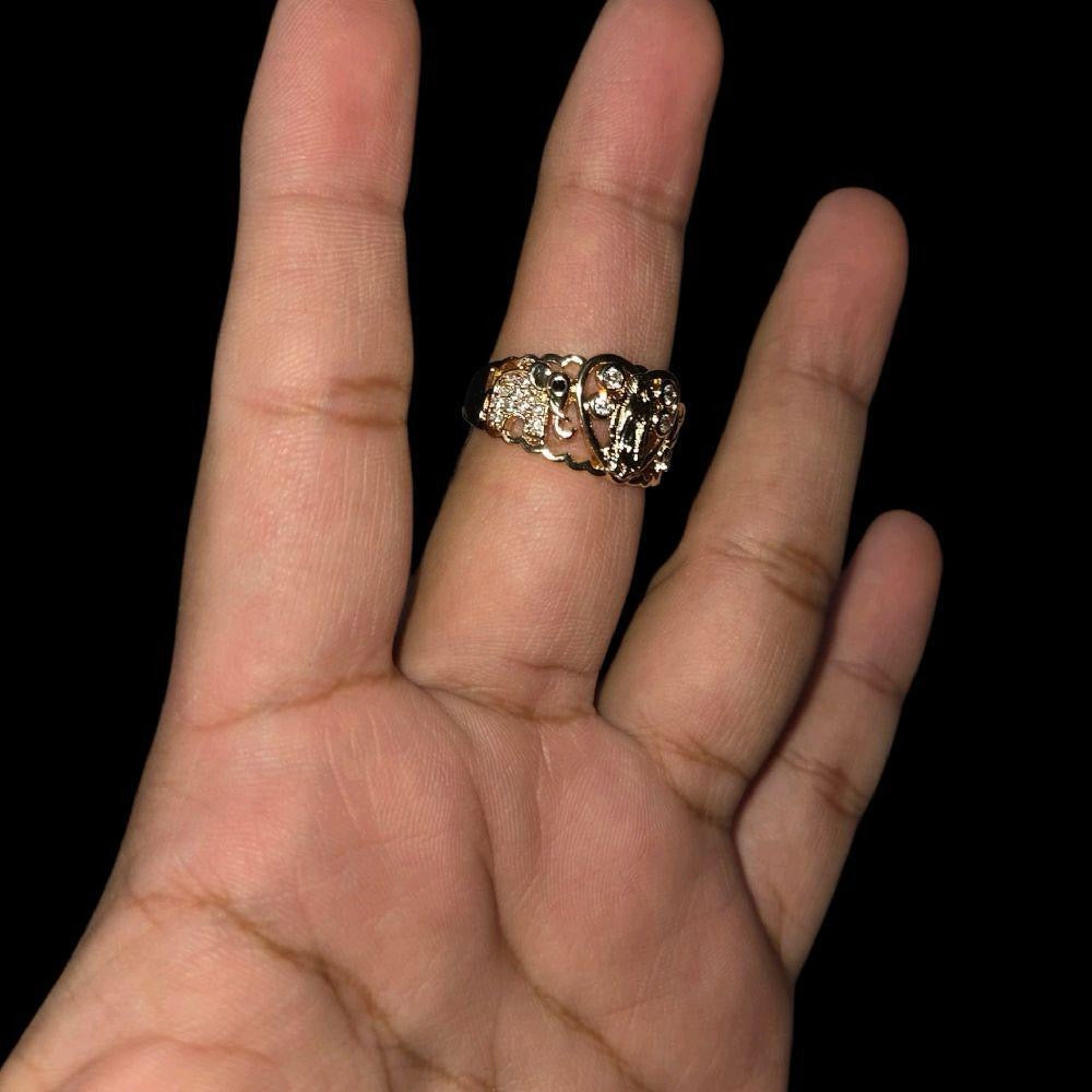 Virgin Mary Gold Heart Ring For Women