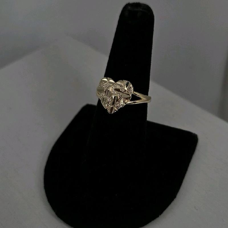 Heart Nugget Gold Ring