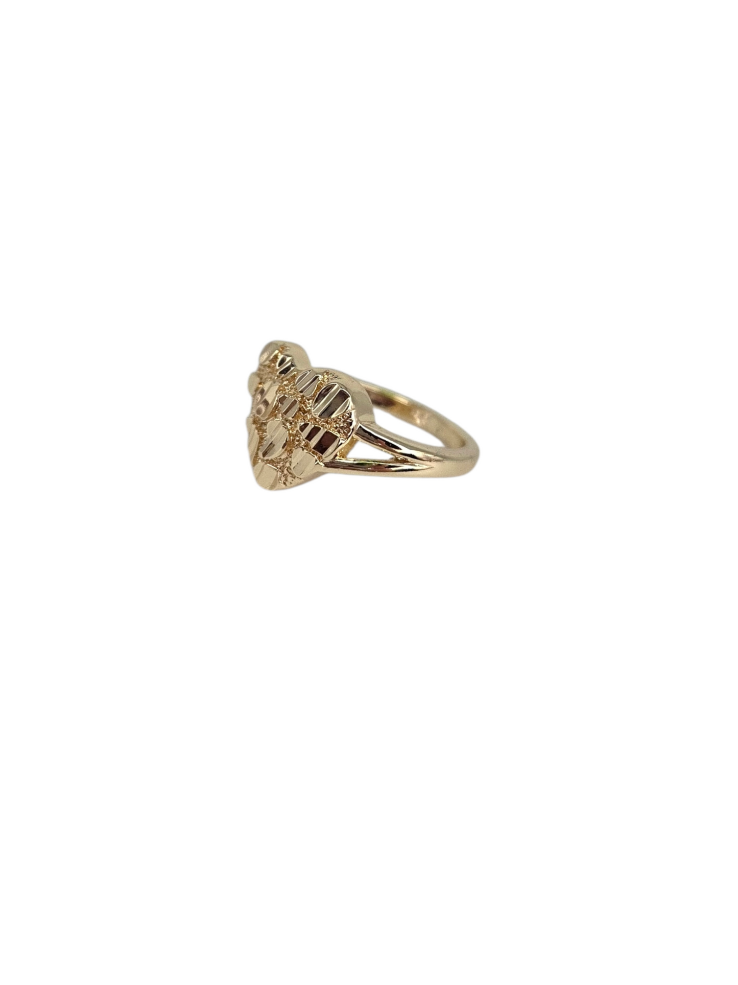 Gold Heart Nugget Ring
