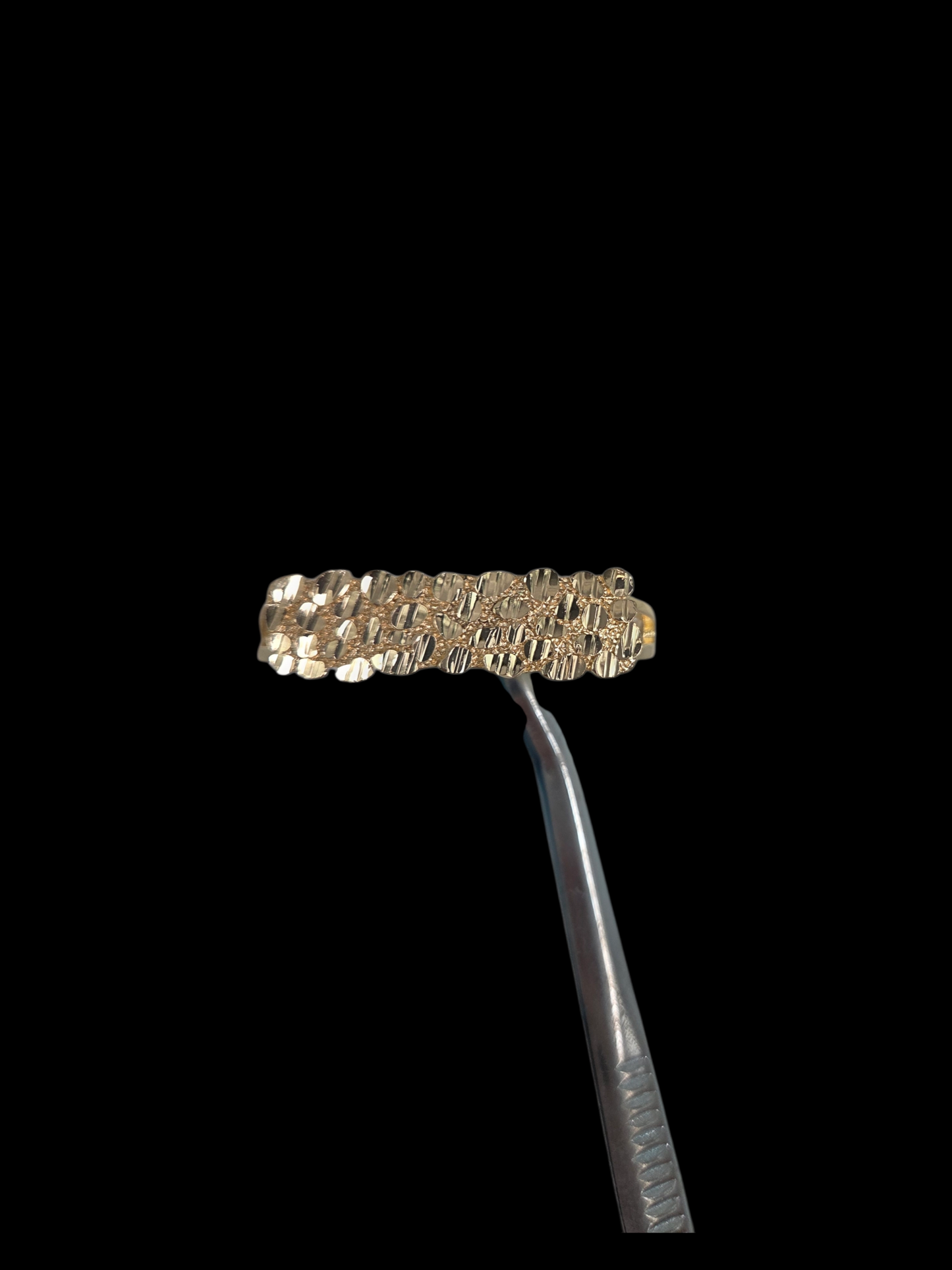 2 Finger Diamond Cut Nugget Ring