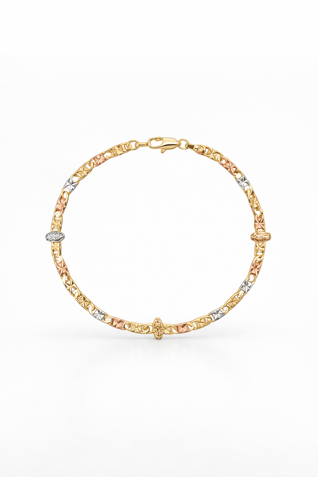 Lucky Virgencita 3 Tone Bracelet
