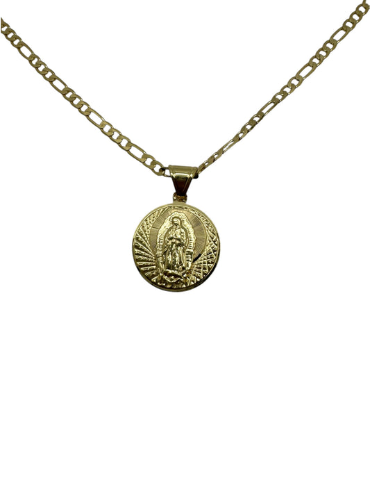 Virgin Mary Gold Necklace