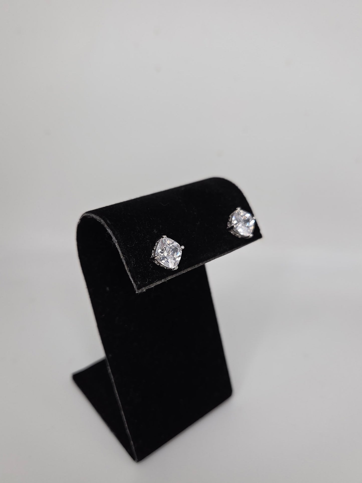 925 Circular CZ Stone Earrings for Men