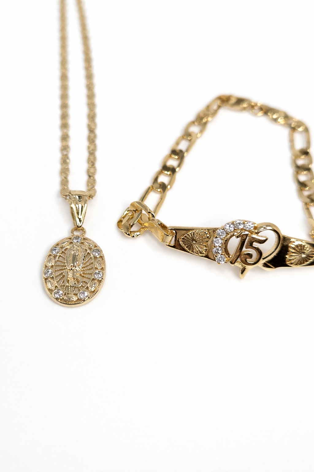 Quinceañera Necklace & Bracelet Set