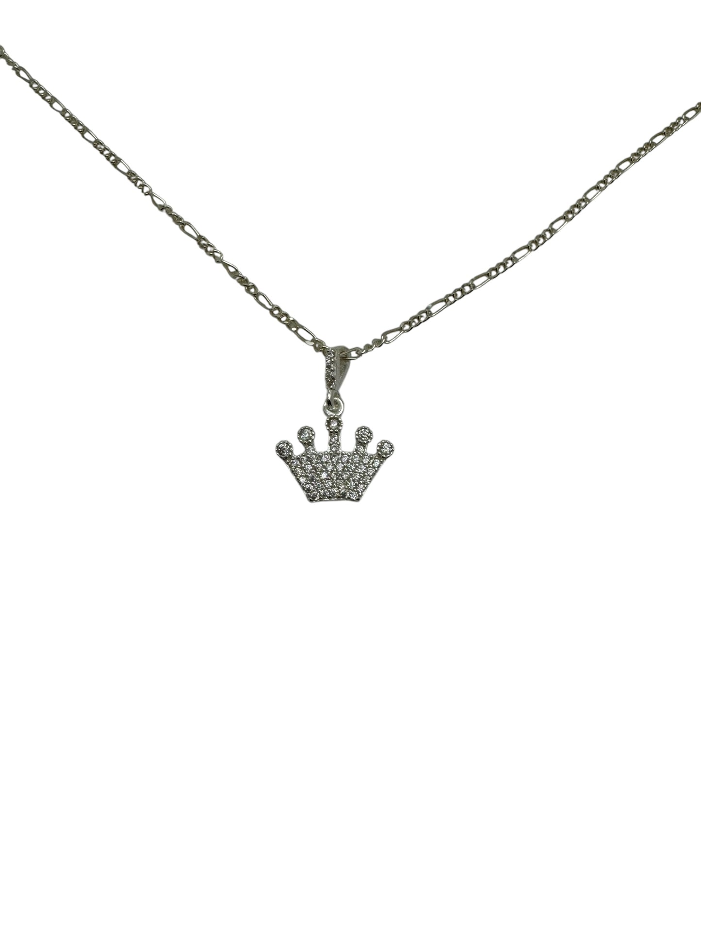 925 Sterling Silver Crown Necklace