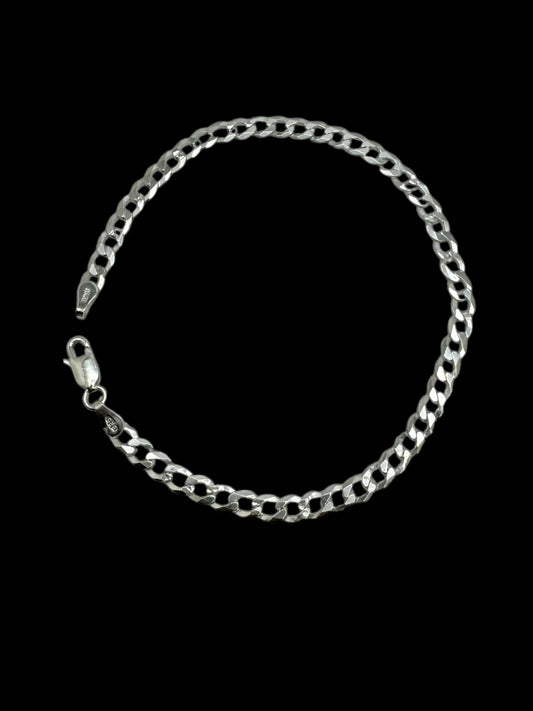 925 Sterling Silver Curb Bracelet 4.5mm