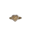 Gold Heart Nugget Stone Ring