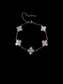 Pink and Silver Clover Bracelet