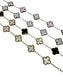 Silver & White Clover Bracelet