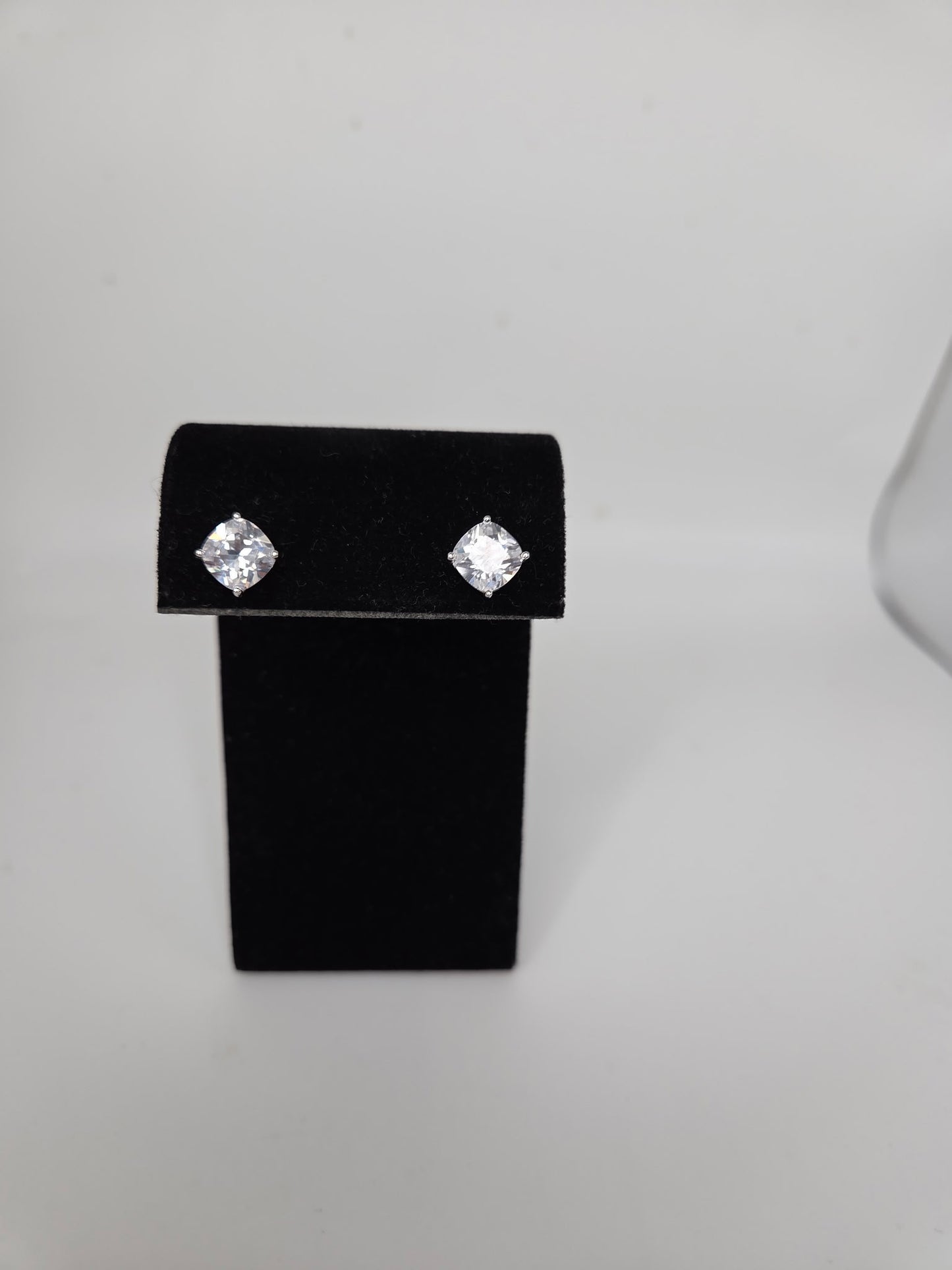 925 Circular CZ Stone Earrings for Men