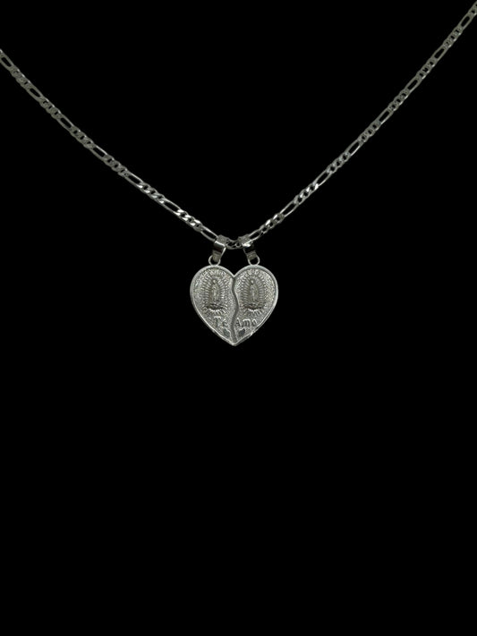 925 “Te Amo” Virgencita Heart Necklace