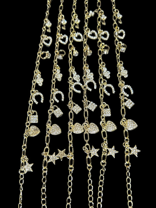 Gold Charm Bracelet