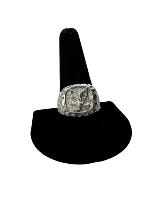 925 Sterling Silver Eagle Nugget Ring