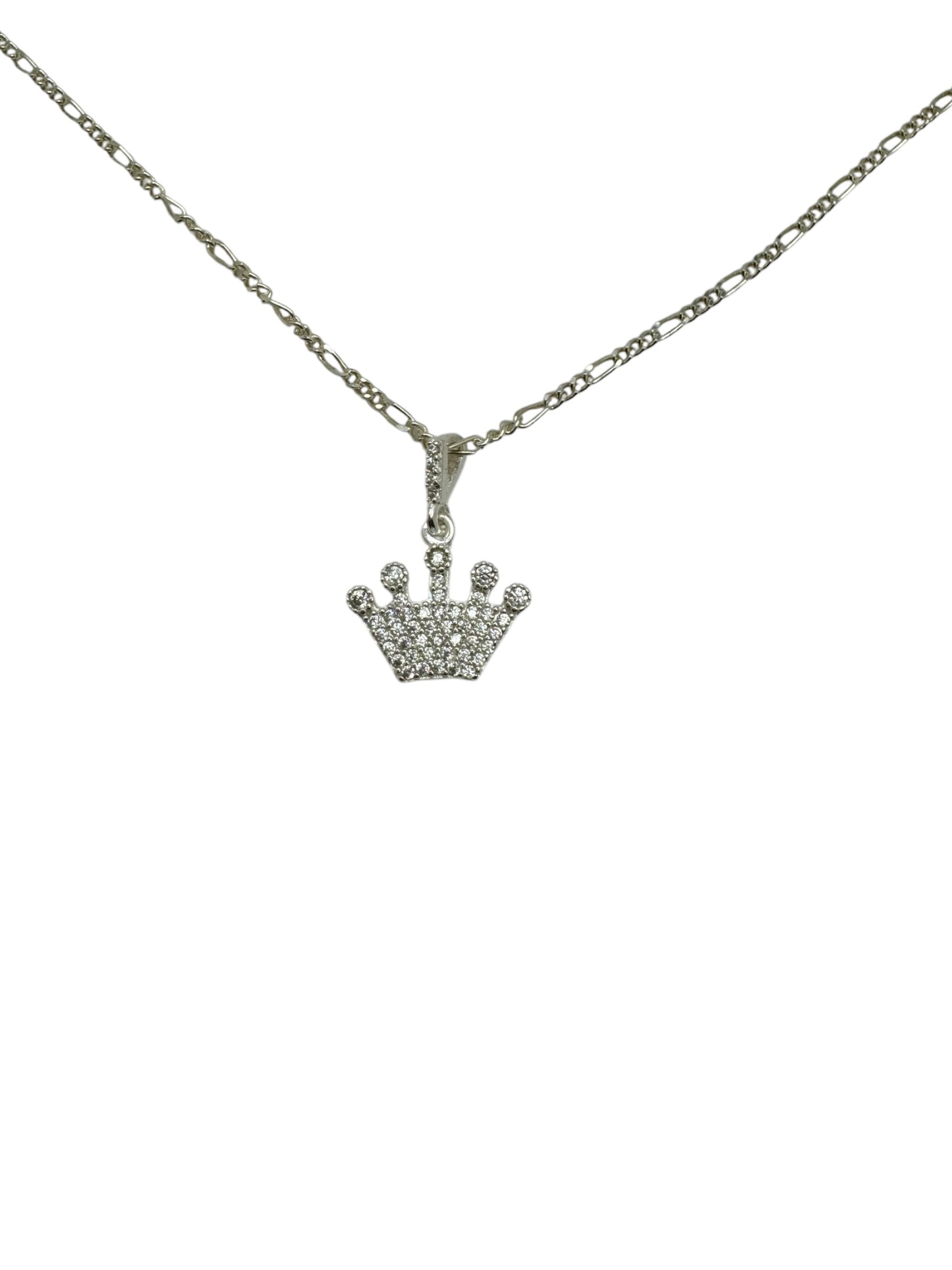 925 Sterling Silver Crown Necklace