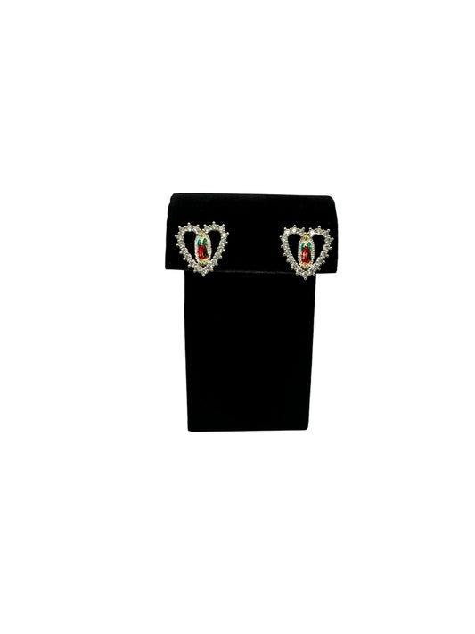 Red Virgencita Studs