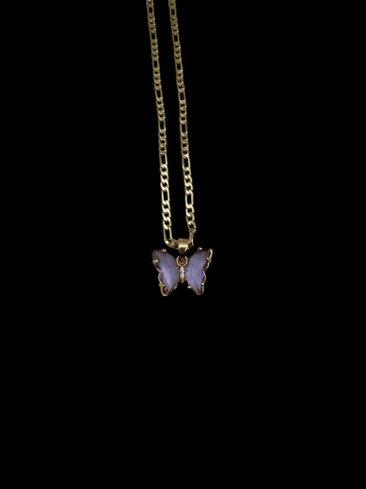 Purple Butterfly Necklace