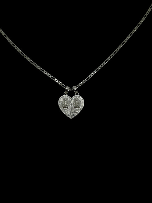 925 “Te Amo” Virgencita Heart Necklace