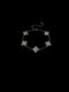Silver & White Clover Bracelet