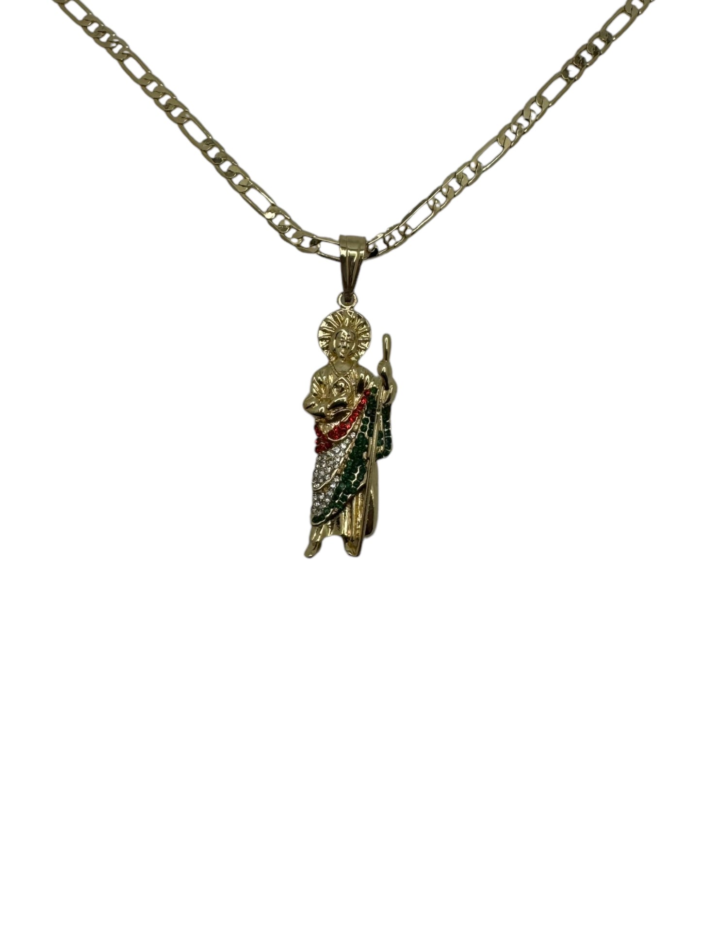 San Judas Mexico Flag Necklace