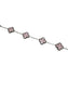 Pink and Silver Clover Bracelet