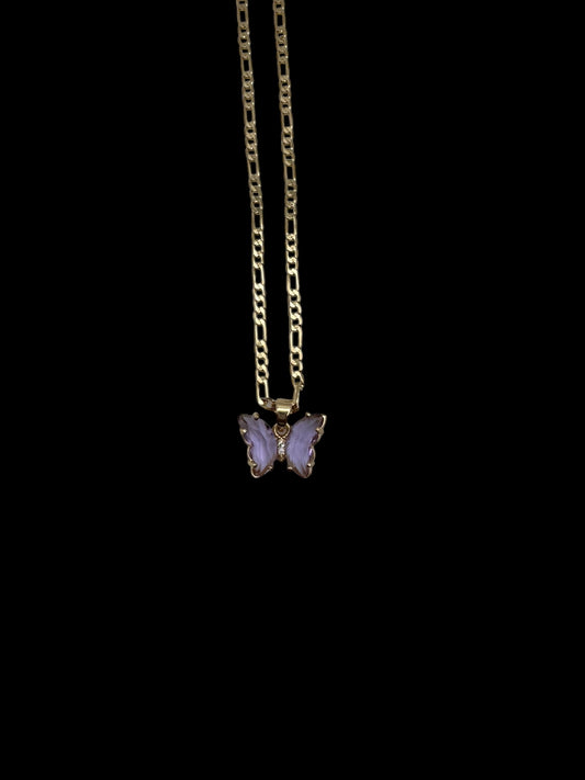 Purple Butterfly Necklace