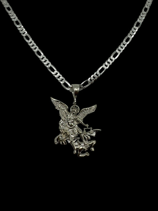 925 Sterling Silver Saint Michael Necklace