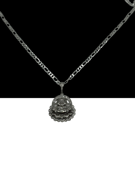 925 Sterling Silver Buddha Necklace