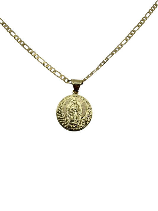 Virgin Mary Gold Necklace