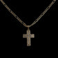 Cross Stone Necklace - 18k Gold Filled