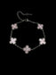 Pink and Silver Clover Bracelet