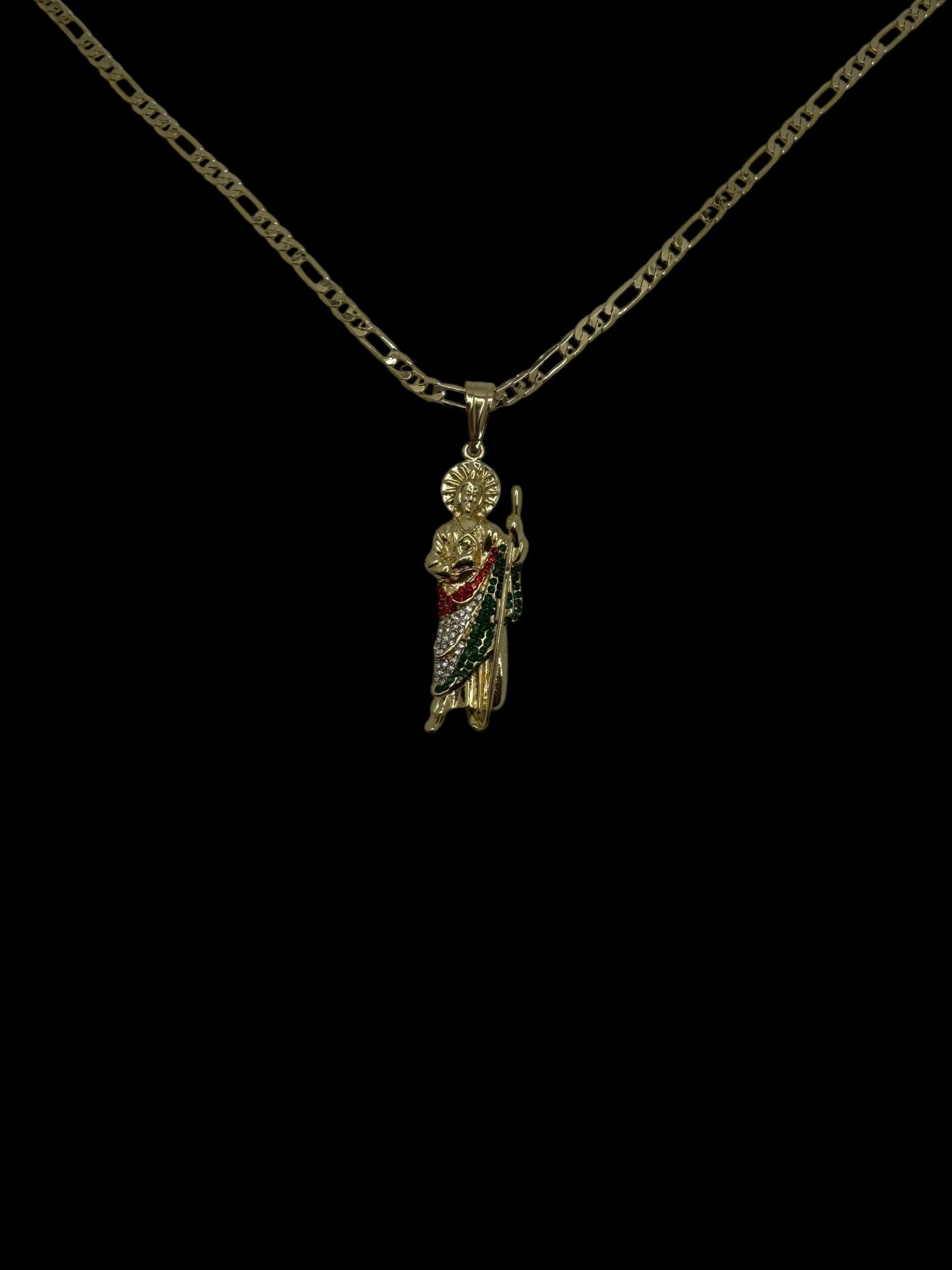 San Judas Mexico Flag Necklace