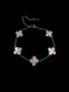 Pink and Silver Clover Bracelet