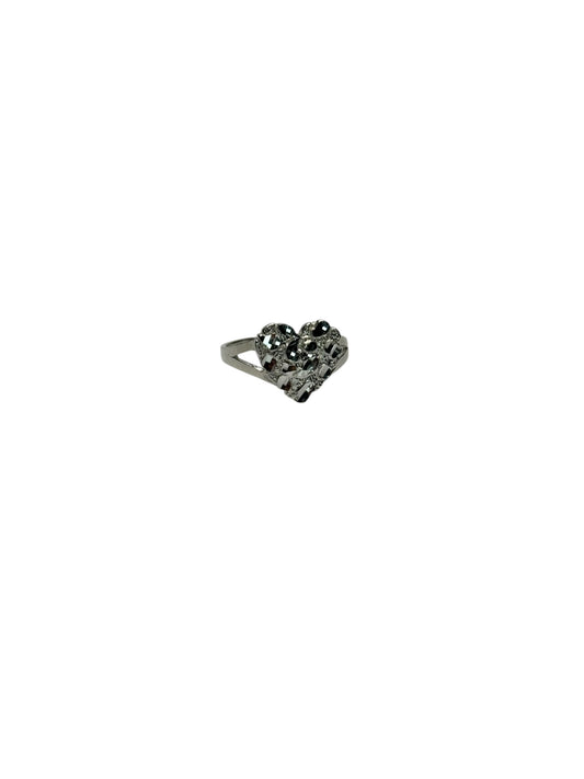 925 Sterling Silver Heart Nugget Ring