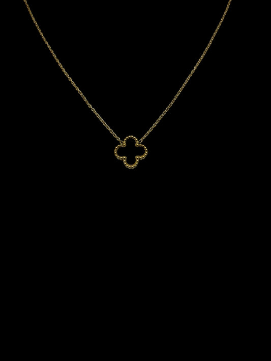 Stainless Steel Black Clover Necklace