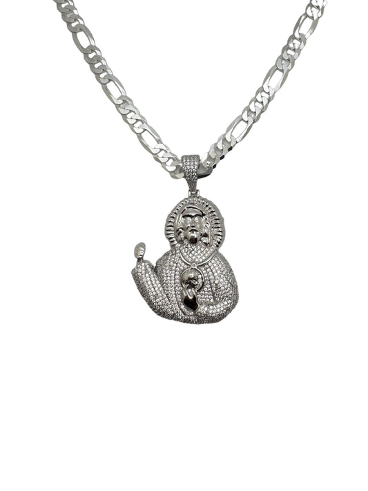 925 Half Body San Judas Necklace