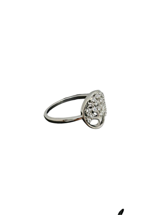 925 Rhodium Plated Tree of Life Ring