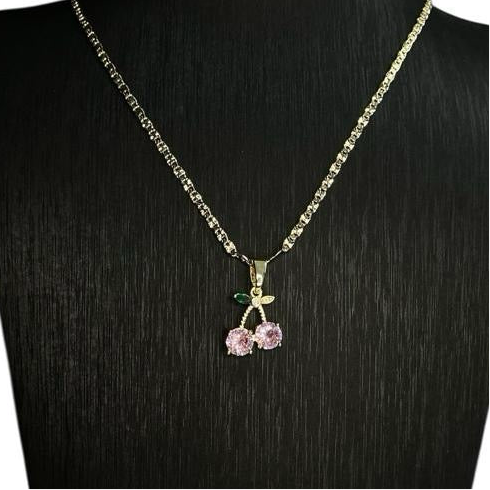 Pink Cherry Necklace