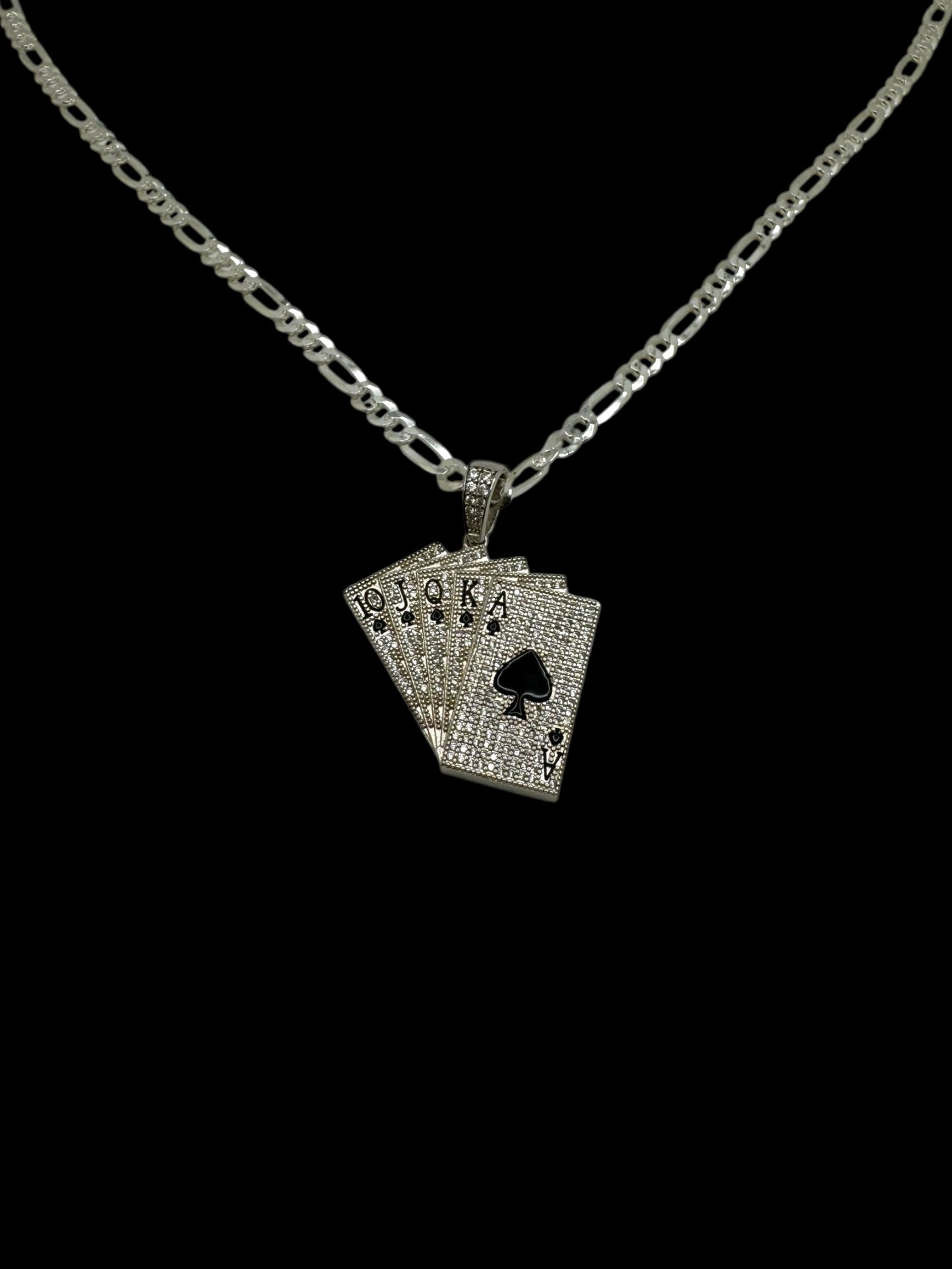 925 Poker Deck Card Necklace