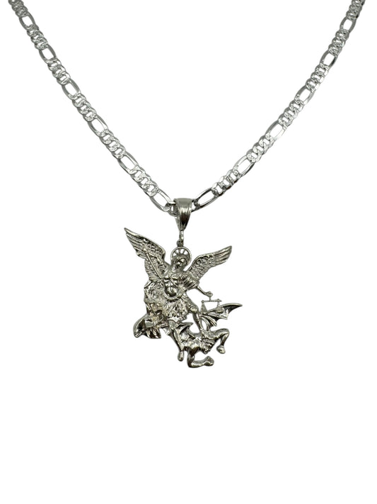 925 Sterling Silver Saint Michael Necklace