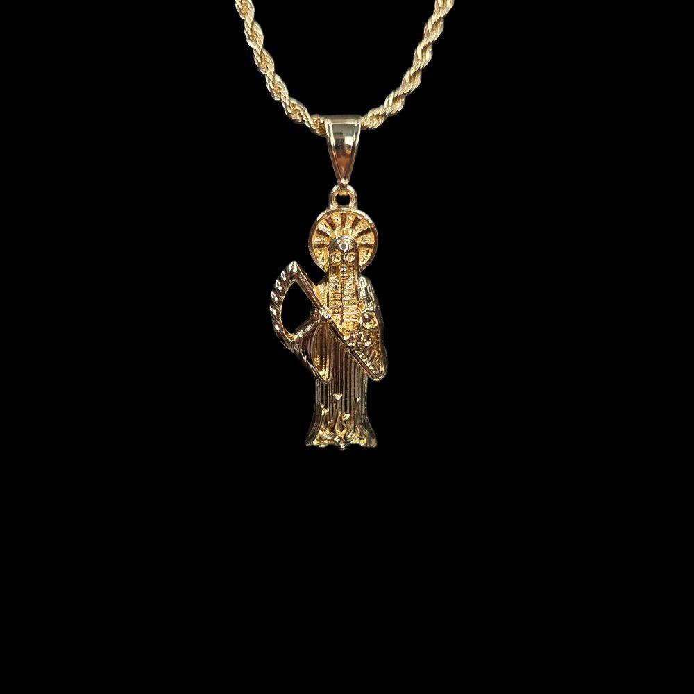 Santa Muerte Gold Necklace