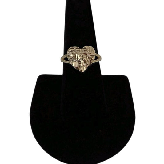 Heart Nugget Gold Ring