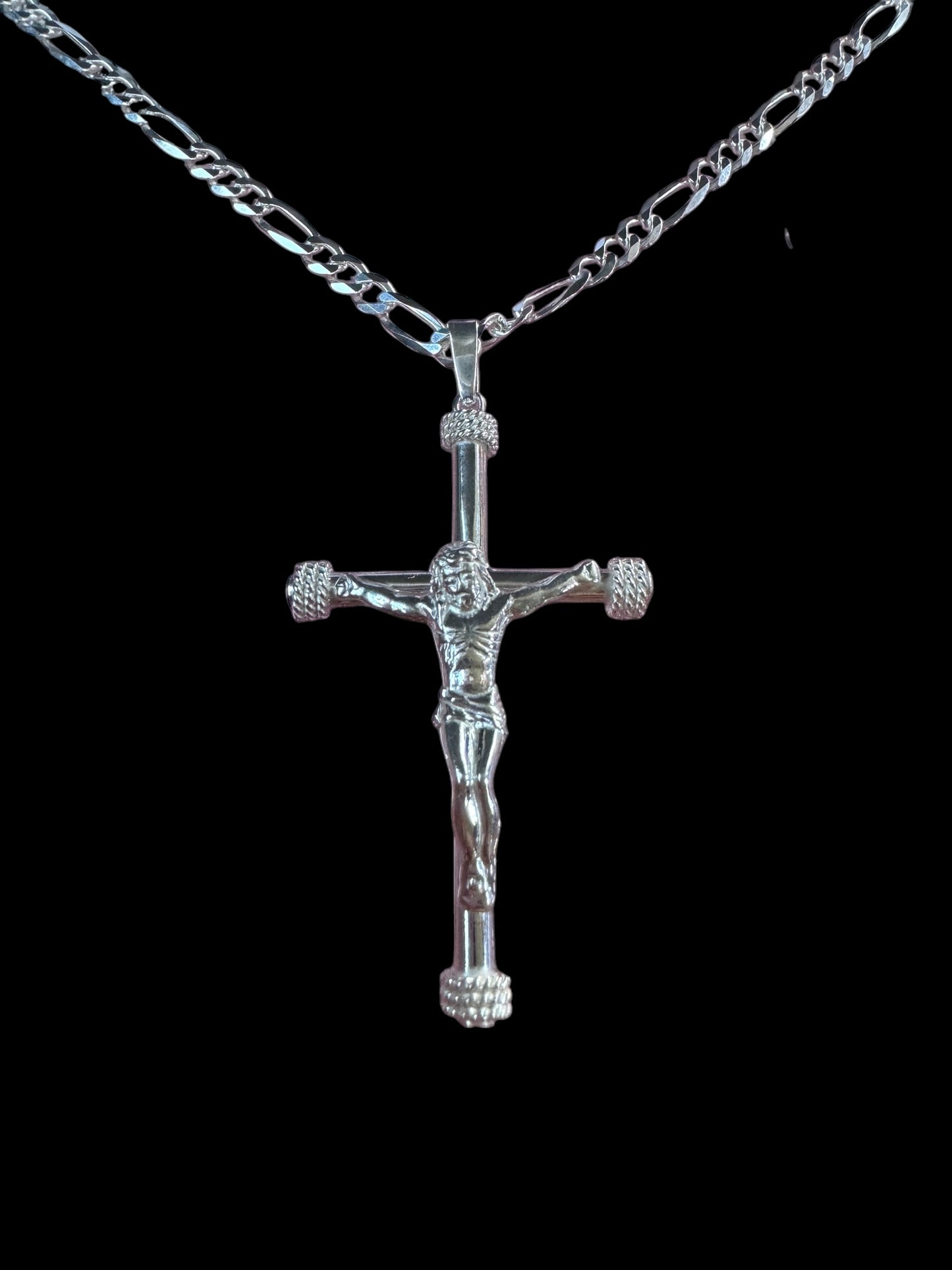 925 Big Jesus Christ Cross Necklace