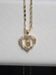 Virgen De Guadalupe Heart Stone Necklace