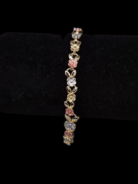 Tricolor Flower Bracelet