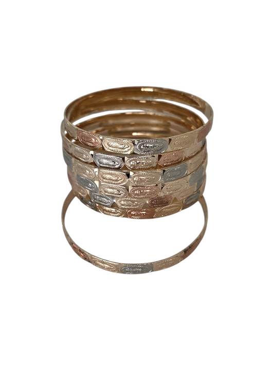 Virgin Mary Gold Bangle (pack of 7)