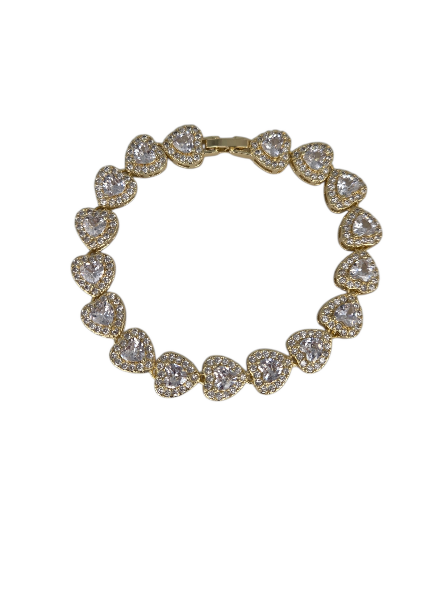 Icy Clear Heart Bracelet