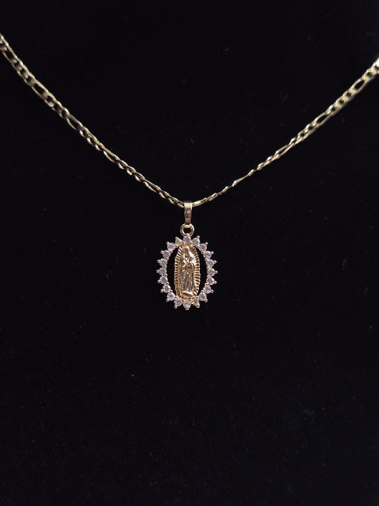 Oval Virgen De Guadalupe Necklace