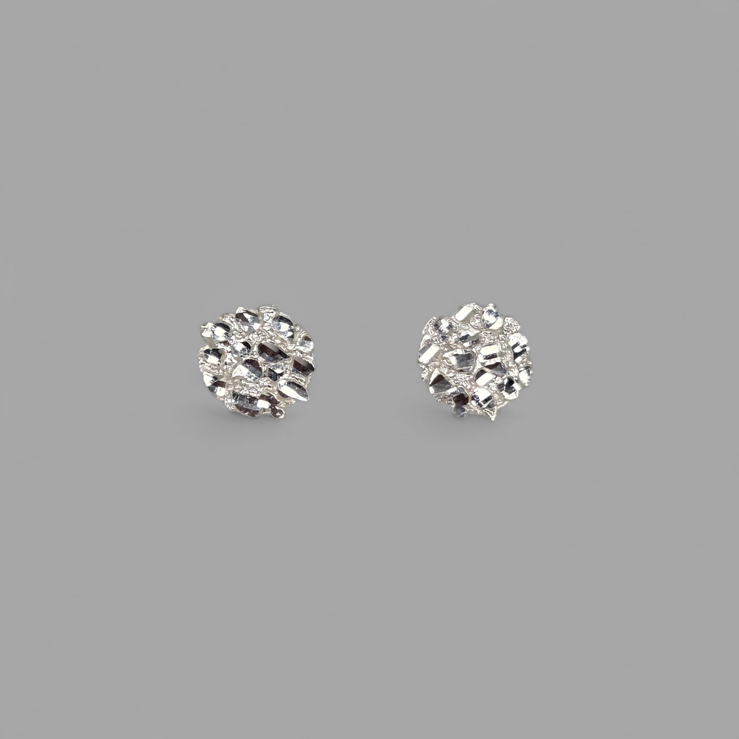 925 Circle Nugget Earrings